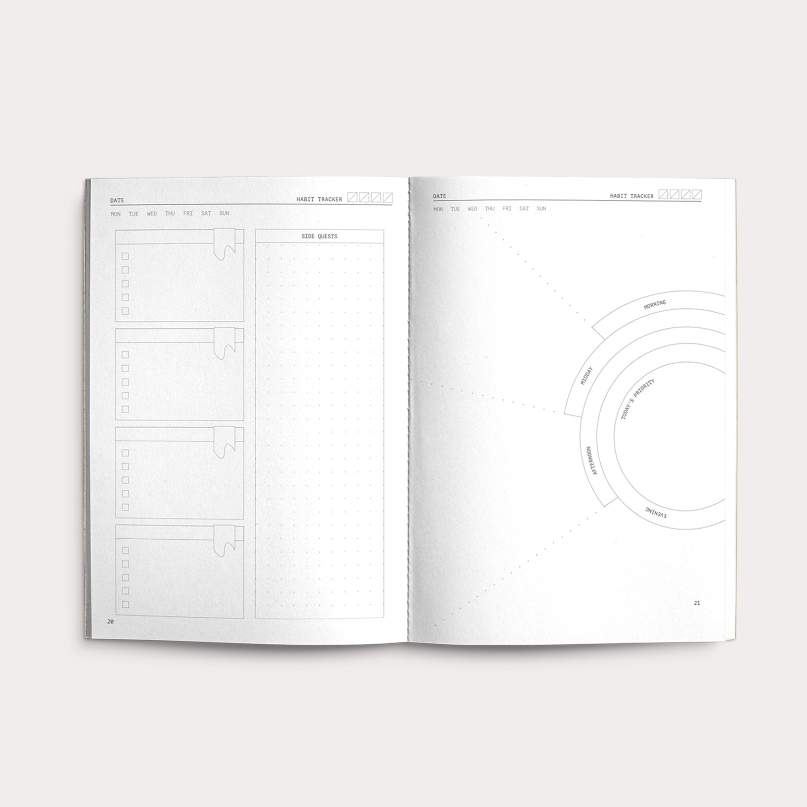 Creator's Friend Notebook - Fast Brain Daily Productivity Planner (Larimar) image 2
