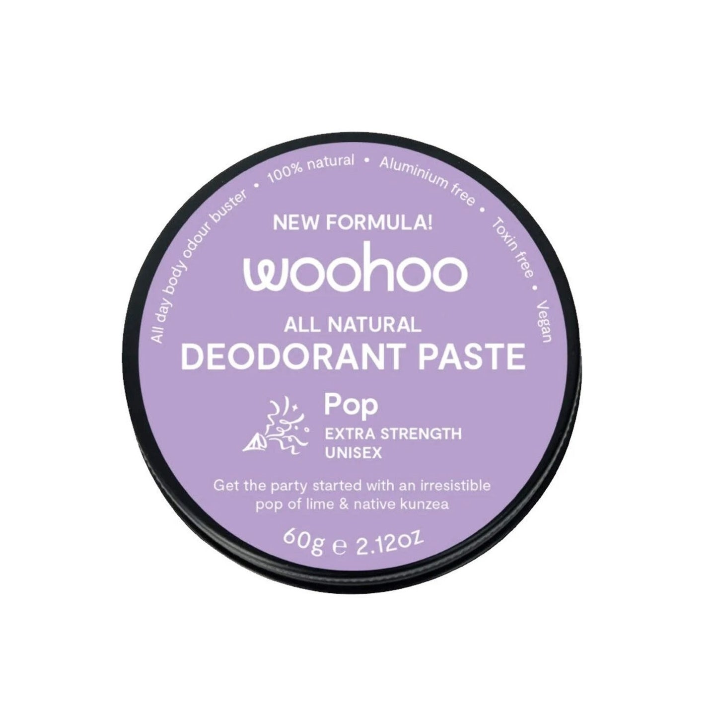 Woohoo All Natural Deodorant Paste 'Pop' 60g image 0