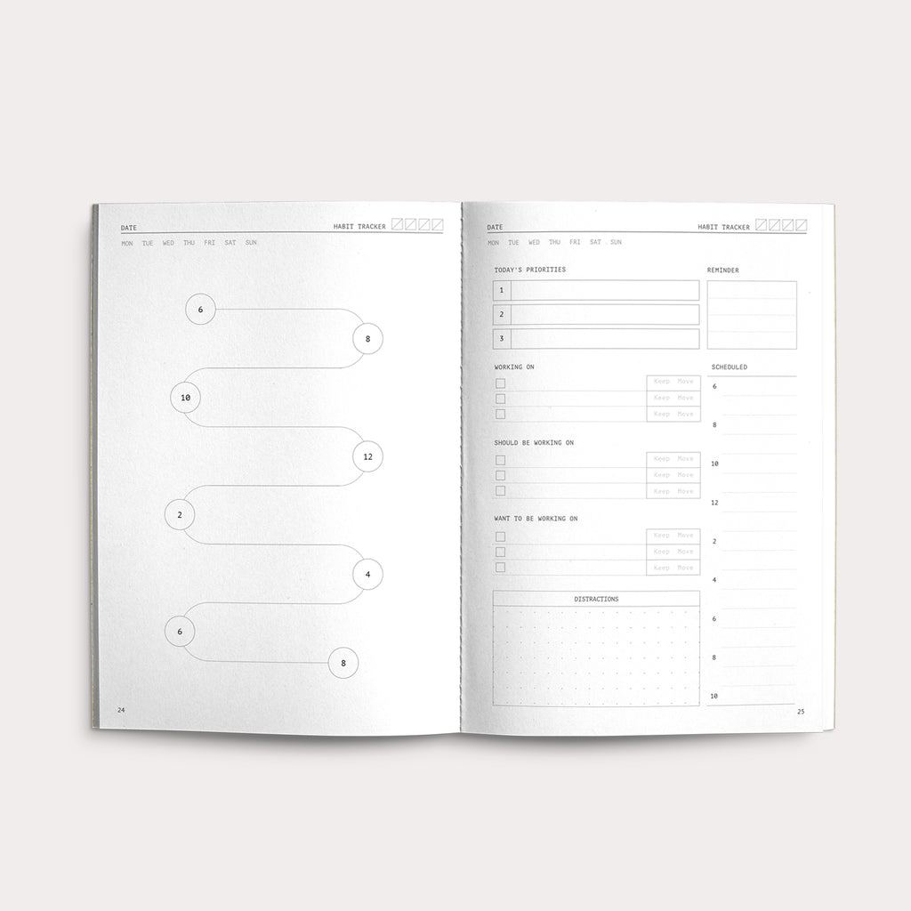 Creator's Friend Notebook - Fast Brain Daily Productivity Planner (Terracotta) image 4