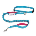 Tuff Mutt Hand Free Dog Waist Lead - Teal/Coral image 0
