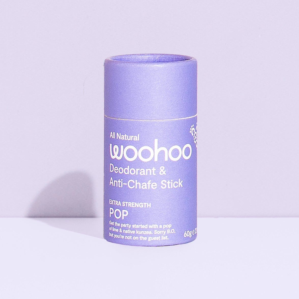 Woohoo Deodorant & Anti-Chafe Stick 'Pop' 60g image 1