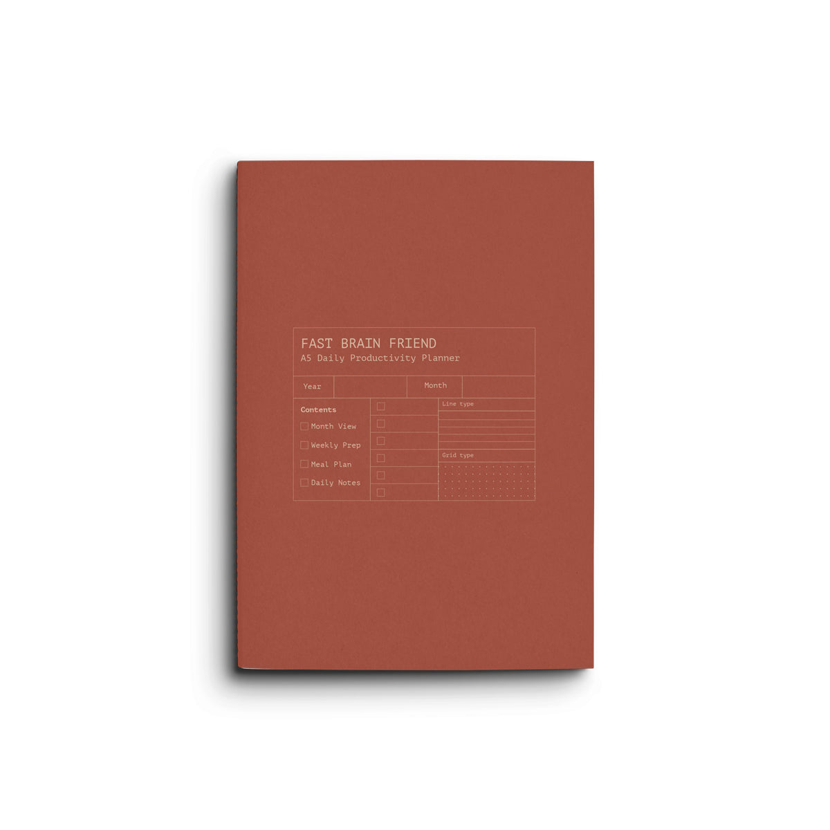 Creator's Friend Notebook - Fast Brain Daily Productivity Planner (Terracotta) image 0