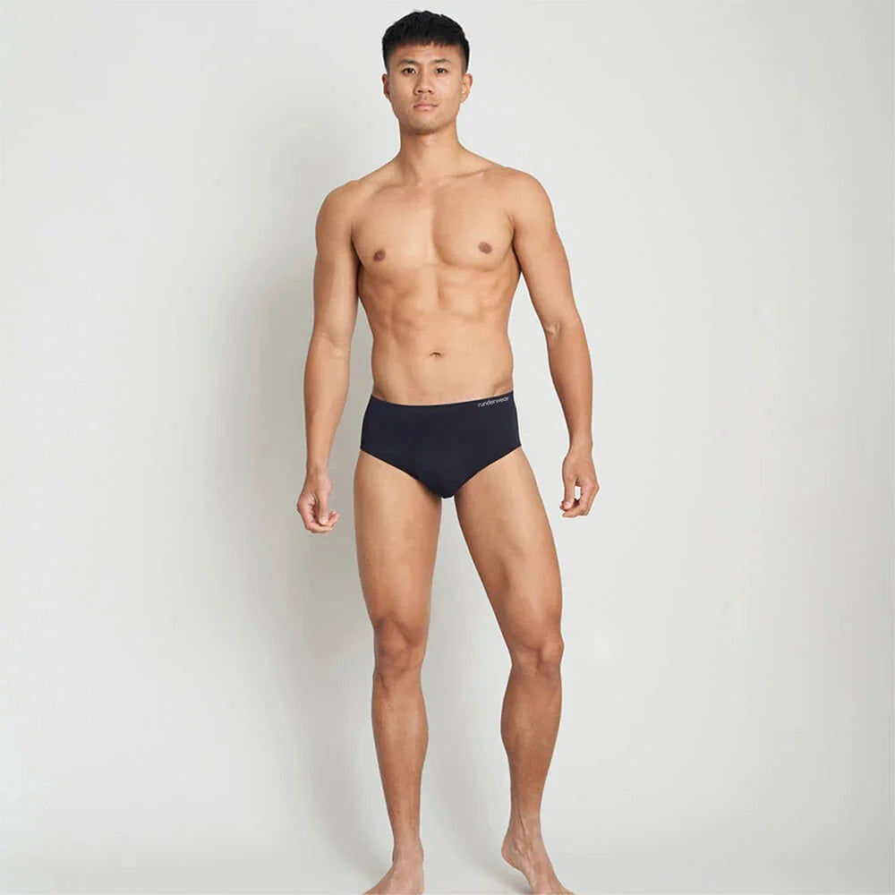 Runderwear Men's Running Briefs - Black