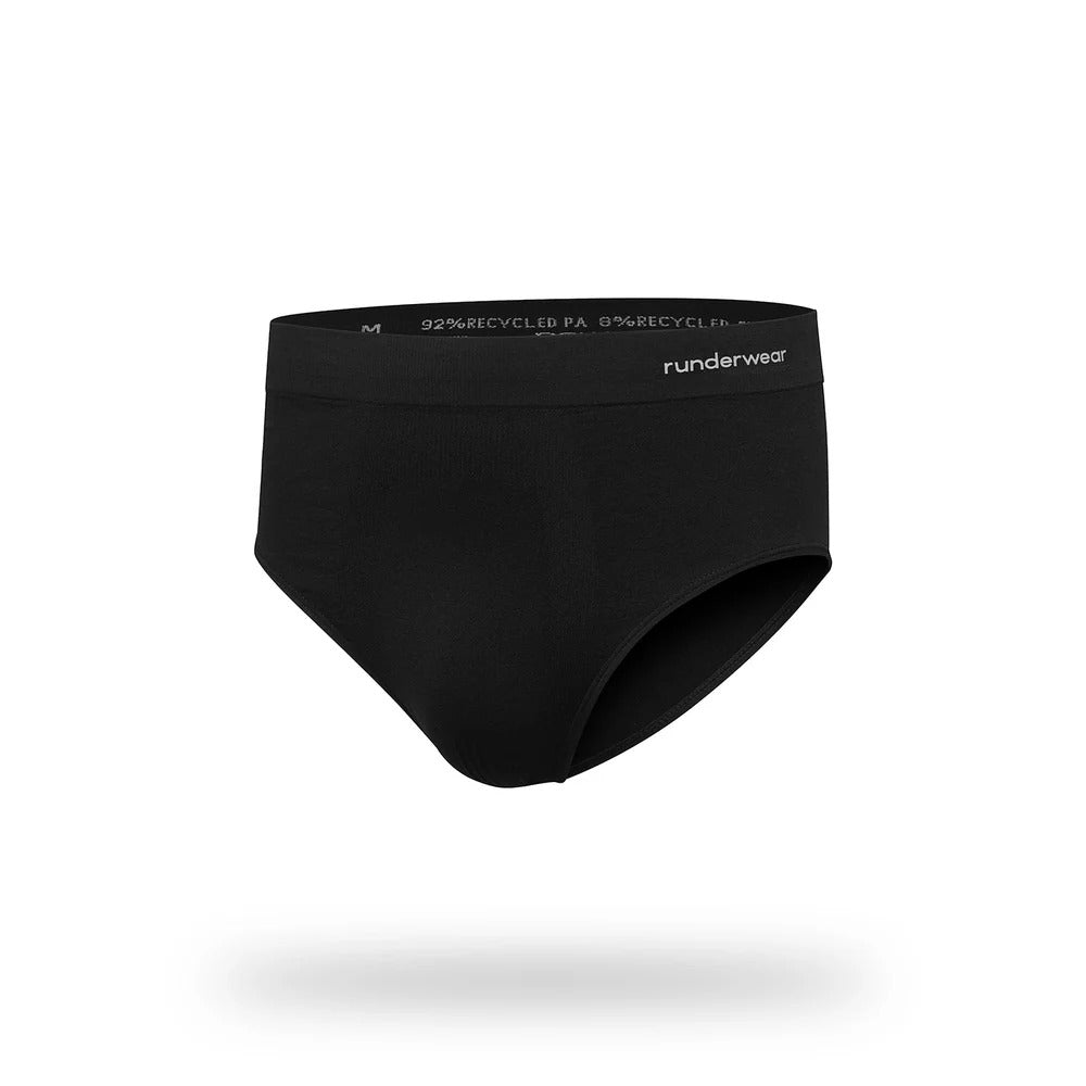Runderwear Men's Running Briefs - Black
