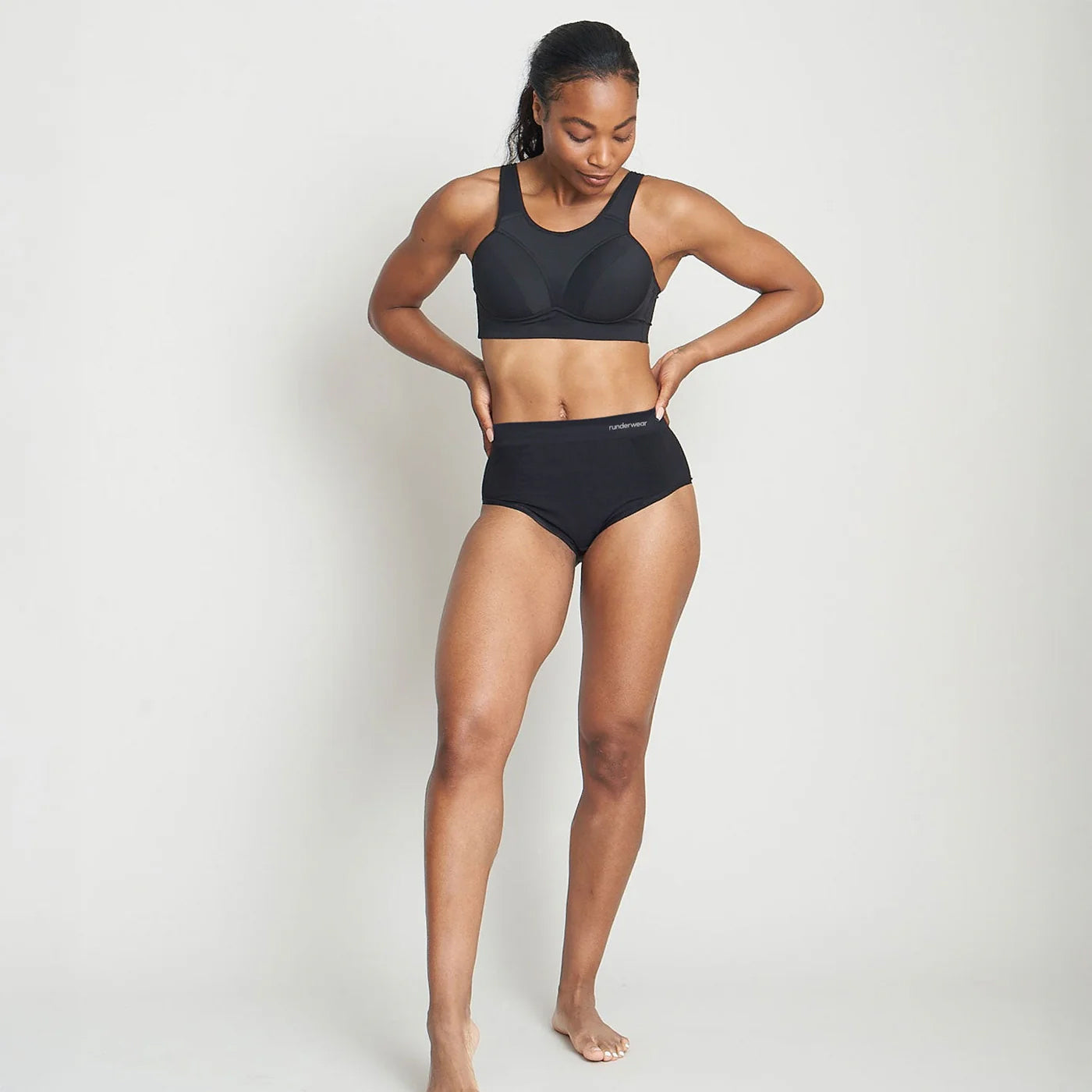 Runderwear Women's Running Briefs - Black